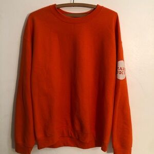 Trader Joe's Sweatshirt Size L Orange Pullover Crewneck  Employee, Workwear
